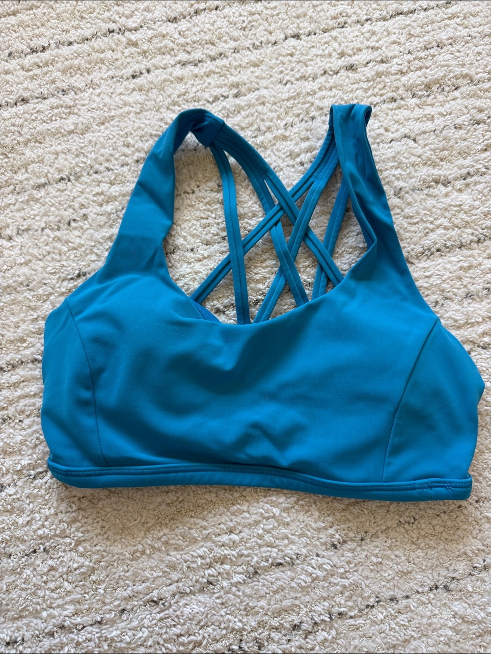 Blue lululemon sports bra